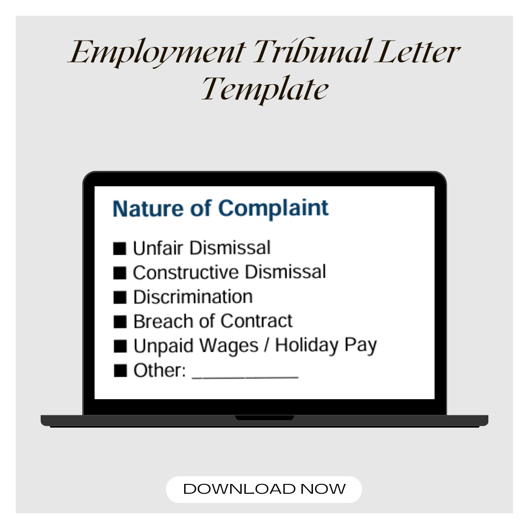 Employment Tribunal Letter Template