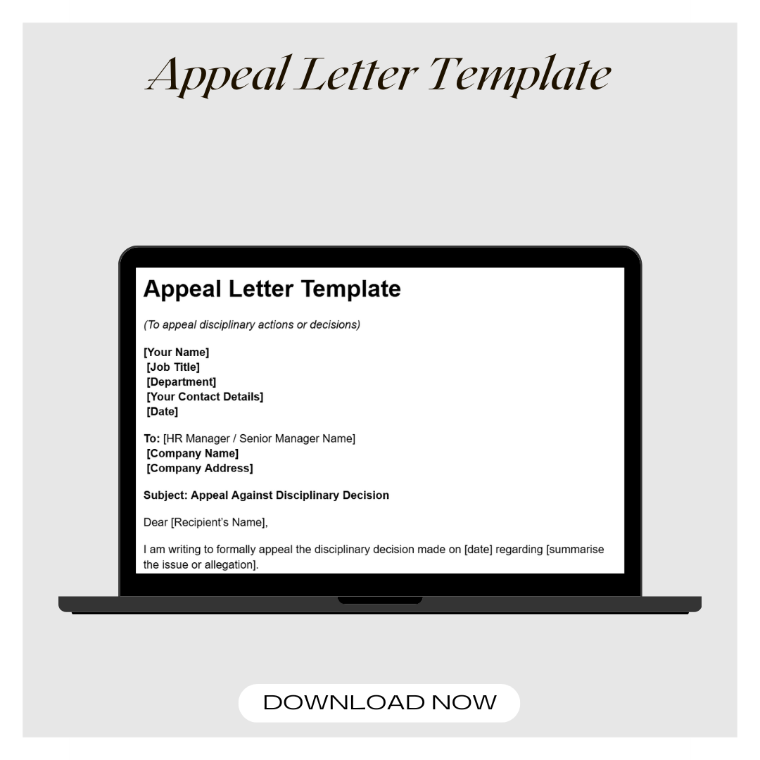 Appeal Letter Template