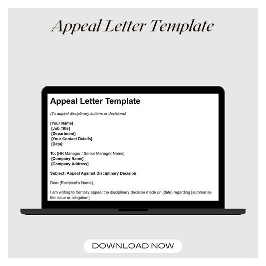 Appeal Letter Template